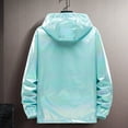 thumbnail image 4 of Youmylove Mens Trench Coat Fall Winter Overcoat Fashion Simple Colorful Gradient Bright Surface Pocket Cardigan Zipper Sweater Jacket Fashionable Winter Overcoat With Pockets, 4 of 4