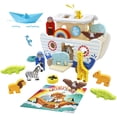 thumbnail image 1 of Set de juguetes de madera bpmfkid Noah's Ark con juguetes educativos 2-4 Y, 1 of 7