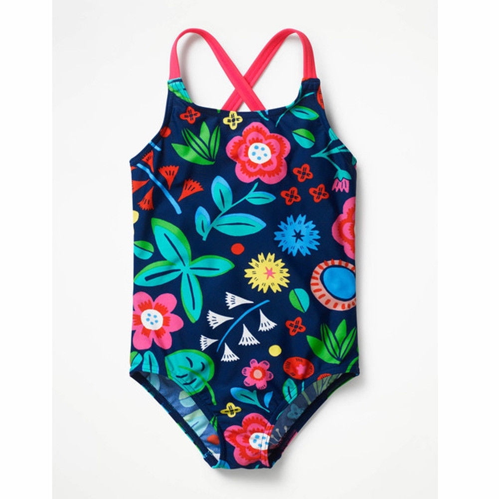 Canis - Toddler Kids Baby Girls Flower Swimsuit Swimwear Bathing Swimming Costume