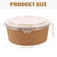 thumbnail image 6 of Voiceine 20Pcs Kraft Paper Bowls with Lids Fruit Salad Bowls Round Packaging Containers Meal Prep Bowls ( 26oz ), 6 of 11
