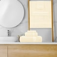 thumbnail image 4 of GLAMBURG Ultra Soft 8-Piece Towel Set - 100% Pure Ringspun Cotton, Contains 2 Oversized Bath Towels 27x54, 2 Hand Towels 16x28, 4 Wash Cloths 13x13 - Ideal for Everyday use, Hotel & Spa - Ivory Cream, 4 of 7