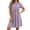 *Purple, variant on VBVC Women's Asymmetrical Stripe T Shirt Dress , Ladies' Short Sleeve Crew Neck A-Line Dress , Summer Zip Up Tunic Dress For Women,Black,S-2XL