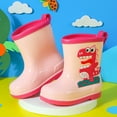 thumbnail image 4 of Kogui Toddler Boy Rain Boots Kids Rain Boots Premium Collection, Waterproof Natural Rubber Boots for Toddlers and Kids Size 12.5 (Pink,Little Kids 12.5), 4 of 4