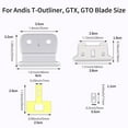 thumbnail image 2 of JIAHAOO Metal Ceramic Trimmer Blade for Andis Go GTO GTX T Outliner Replacement Easy to Install Direct Replacement, 2 of 8
