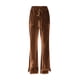 thumbnail image 4 of Karight Velvet Pants Women Lounge Comfy Womens Velour Flare Pants Casual Pants Wide Leg High Waisted Drawstring with Pockets, 4 of 5