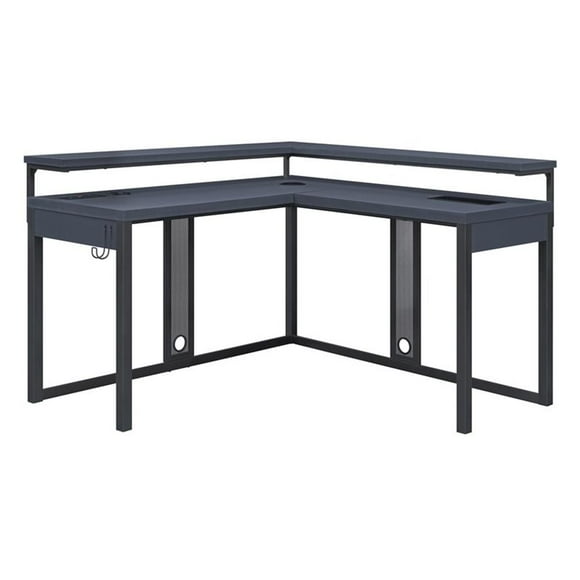 Loadout L/Shape Gaming Desk in Black Steel Metal