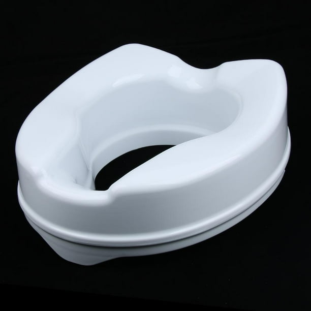 Toilet Potty Seat Riser Raised Elongated Lifter without Cover 4inch for Patient Elderly