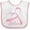 White and Pink, variant on Inktastic Hope Believe Breast Cancer Ribbon Boys or Girls Baby Bib