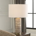 thumbnail image 2 of Uttermost Cortado Travertine Table Lamp in Brown, 2 of 16