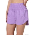 thumbnail image 2 of TheLovely Women's Casual Windbreaker Smocked Waistband Running Active Gym Shorts w/Built-In Inner Brief, 2 of 6