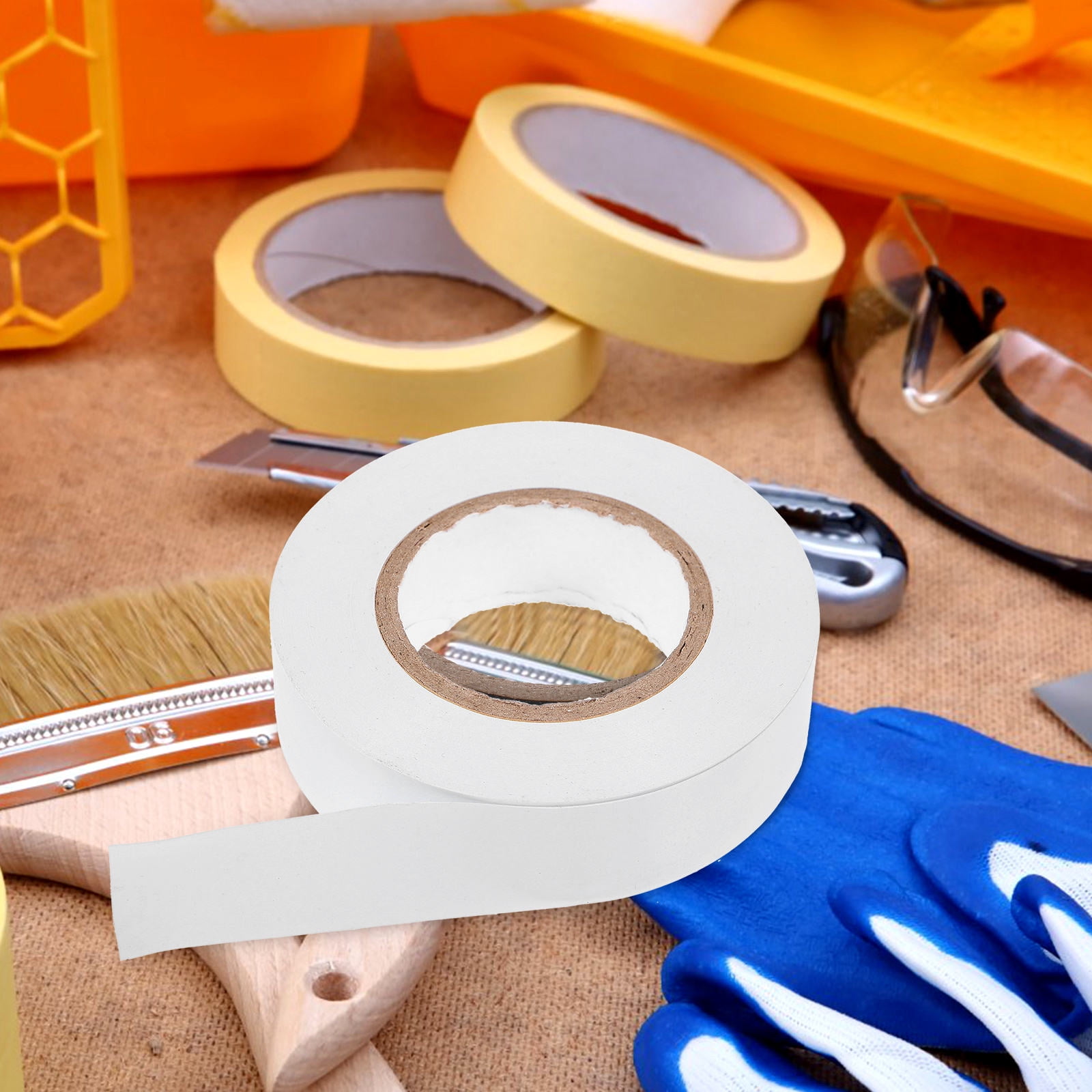 BESTYASH 10Pcs White Electrical Tape Plastic Roll for Electrician Use and Home Repair