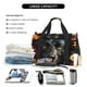 thumbnail image 5 of Fotbe Colorful Floral Black Dog Bolsa de Viaje con Estampado, Bolsa de Fin de Semana para Mujer con Compartimento para Zapatos, Bolsa de Gimnasio con Bolsillo Húmedo, 5 of 7
