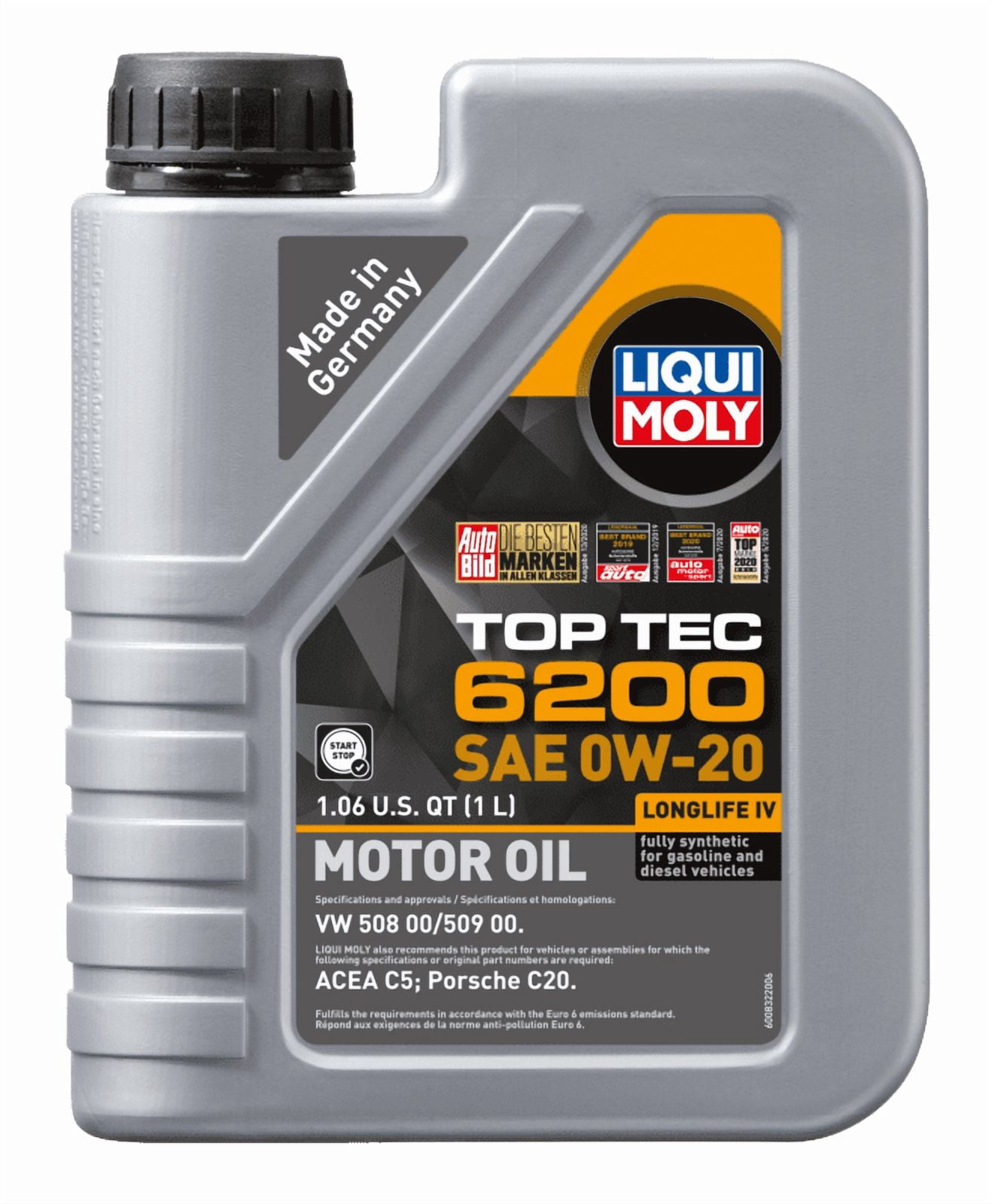 LIQUI MOLY 1L Top Tec 6200 Motor Oil SAE 0W20