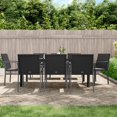thumbnail image 1 of vidaXL 9 Piece Garden Dining Set with Cushions Poly Rattan and Steel, 1 of 5