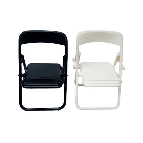 Leodye 1 Pack Mini Folding Chair Cell Phone Stand Desktop Foldable Candy Color Mobile Phone Holder Folding Chair Cradle for Desk Phone