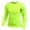 Green, variant on Men's Long Sleeve Athletic Workout Shirt Base-Layer Quick Dry Workout T Shirts Football Running Tops White Size 2XL