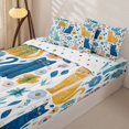 thumbnail image 3 of Homewish Cute Cat Animal Zipper Twin Comforter Sets with Fitted Sheet and 2 Pillowcases for Kids, Flower Leaf Plant Zipper Bedding Set, Polka Dots Reversible, 4pcs, 3 of 6