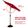 thumbnail image 6 of Abba Patio 7.5ft Outdoor Patio Umbrella w/ Push Button Tilt and Crank, 6 Ribs, Red, 6 of 10