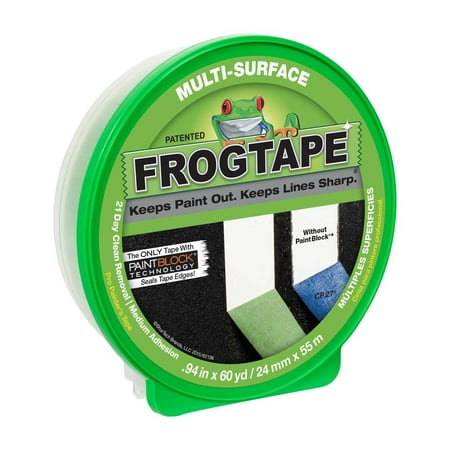 FrogTape Multi-Surface Painting Tape - Green, 0.94 in. x 60 (Best Paint Tape Painting Stripes)