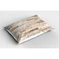 thumbnail image 2 of Ambesonne Ivory Pillow Sham 2 Pack, Brick Wall City, 36"x20", Cream Beige Tan, 2 of 3