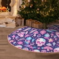 thumbnail image 5 of Rateoe mushroom rainbow color Skull Pattern Christmas Tree Skirt with Ties , Christmas Tree Decorations, Farmhouse Christmas Decor Xmas Holiday Decorations-30", 5 of 6