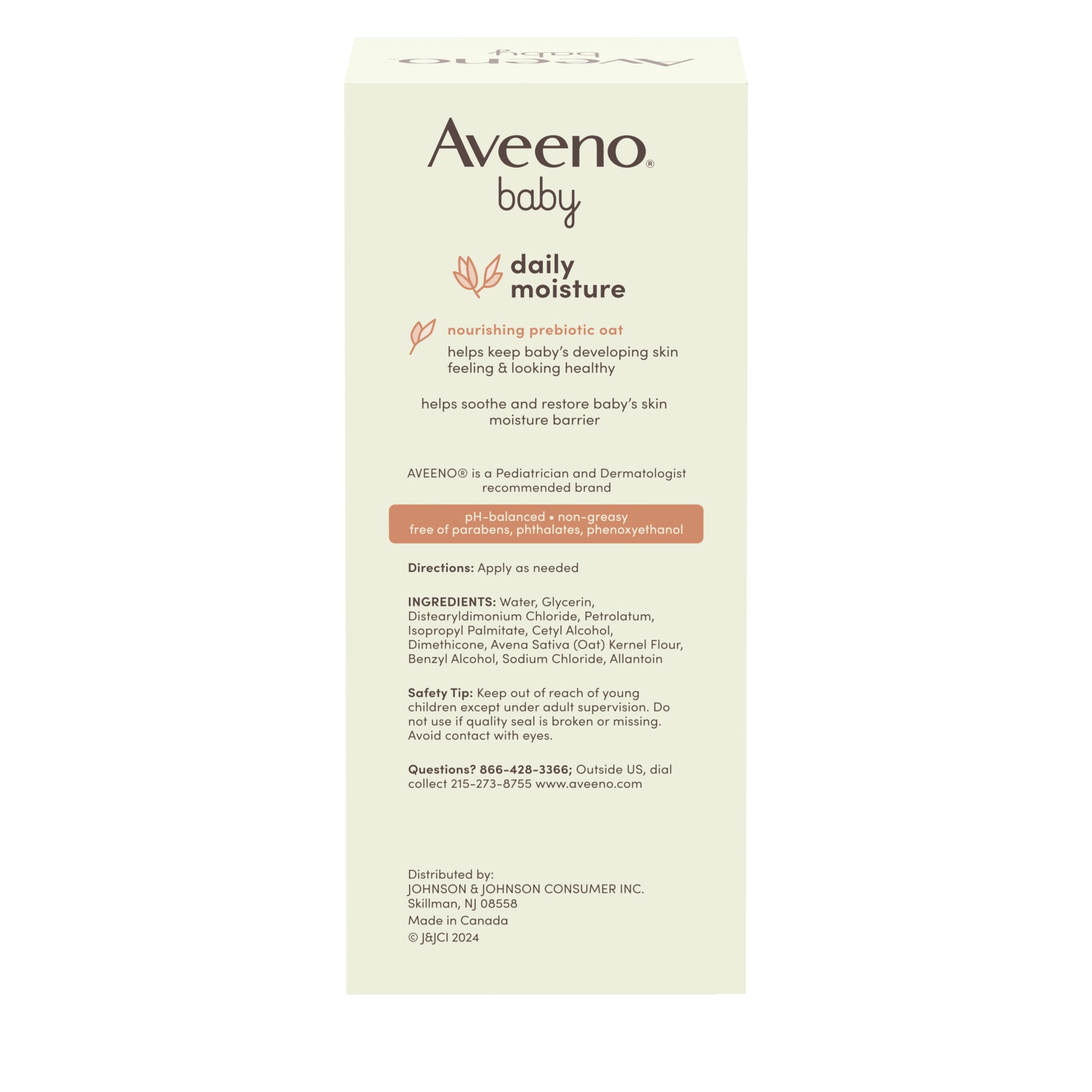 Aveeno Baby Daily Moisture Lotion with Oat, 2-Pack 12 oz photo 7