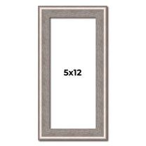 5x12 In Frame Grey Real Wood Picture Frame Width 1.25 inches | Interior Frame Depth 0.5 inches |