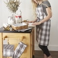 thumbnail image 4 of DII Buffalo Check Oven Mitt Set 2 Piece Gray & White 13x6", 4 of 4