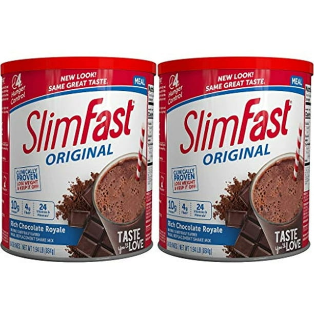 Slimfast Original, 2 Pack Of Rich Chocolate Royale Meal Replacement
