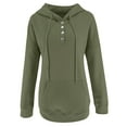 thumbnail image 3 of Aayomet Hoodies for Women Sweatshirt Pocket Hooded Strap Long Sleeve Loose Top (Green, S), 3 of 5