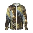 thumbnail image 1 of Balery Ferocious Dinosaur Sudadera ligera de manga larga con capucha y protección solar UPF 50+ para hombre y mujer, ideal para pesca y running-Small, 1 of 7