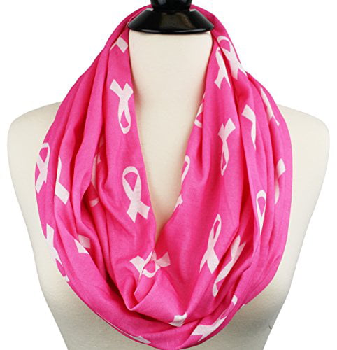Pink Ribbon Print Scarf Breast Cancer Awareness Ladies Versatile Fashion scarf 