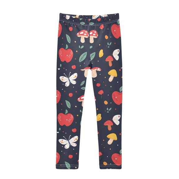 Apple and Butterfly One Printed Leggings Yoga Pants for in 4t to 10t