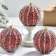 thumbnail image 4 of Adornos de bolas de Navidad, adornos de lentejuelas, 5 piezas, decoraciones navideñas inastillables, bolas de árbol para decoración navideña, fiesta de bodas (rojo) Sailing  Electrónica, 4 of 5