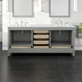 thumbnail image 7 of Eviva Aberdeen 78" Transitional Gray Bathroom Vanity with White Carrara Quartz Countertop, 7 of 7