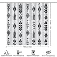thumbnail image 2 of 4 Piece Shower Curtain Sets Black And White Seamless Geometric Triangles And Arrows Bathroom Shower Curtain Set with Rugs Seamless Abstract Geometric Shower Curtain with 12 Hooks for Bathroom Decor, 2 of 8