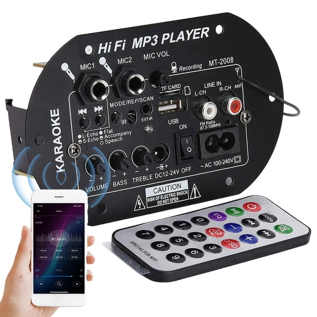 Inicio Amplificador Potencia HiFi para Coche Subwoofer Compatible Con Dientes 5.0 High Power Azul