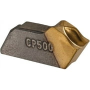 Seco 150.1014 14 CP500 Grade, 0.122" Cutting Width, Carbide Cutoff Insert 6 Neutral Lead Angle, 0.008" Cnr Rad, TiAlN/TiN Coated, Single End