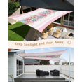 thumbnail image 5 of Sun Shade Sail 8'x10' Ocean Coral Starfish Conch Rectangle Sun Shade Sails Canopy Waterproof Beach Marine Life Pink Outdoor Sunshades Sand UV Block Cover Shades Cloth for Patio Backyard Garden Deck, 5 of 9