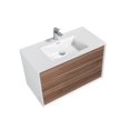thumbnail image 1 of SERA Fleur Coiffeuse de Salle de Bain Noyer, 1 of 7