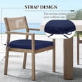 thumbnail image 4 of Panpaddle Outdoor Seat Pads Seat Cushions 4-Piece Solid Waterproof Patio Seat Chair Cushions 17"X16"X2" Rounded Square Patio Cushions, Navy Blue, Set of 4, 4 of 10