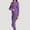 Purple, variant on Women's 2-Piece Pajama Sets,Women's Intelligent Electric Charging and Velvet Thickened Warm Keeping Suit In Winter Women Purple M
