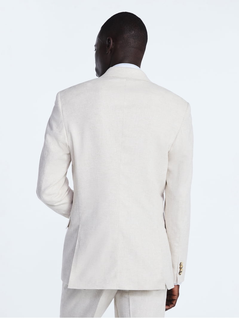   linen tailored jacket テーラード Free Assembly Men's Tailored Fit Linen Blend Suiting Blazer, Sizes