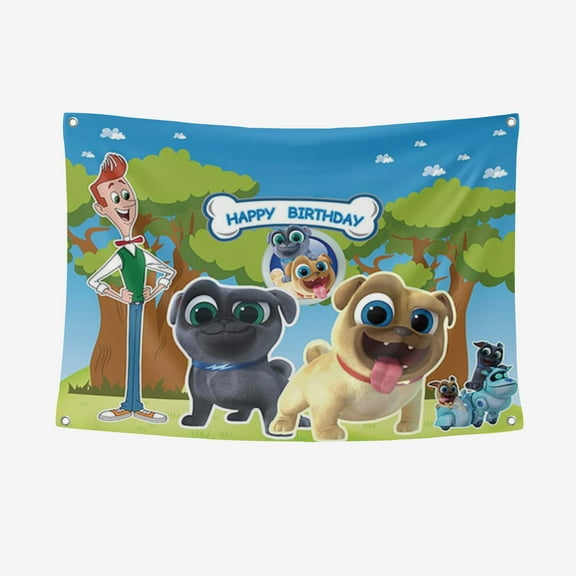 Puppy Dog Pals Banner Background Backdrop Party Supplies 31.5*47.2IN/80*120CM