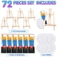 thumbnail image 2 of Aroic Juego De Pintura Profesional De 72 Piezas Con Caballetes, 6 Caballetes De Madera, 6 Paquetes De 60 Pinceles Con Cabezal De Cepillo De Nailon Y 6 Paletas, Kit De Suministros De Pintura Para Niños, 2 of 7