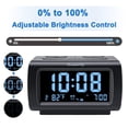 thumbnail image 4 of DreamSky Radio despertador para dormitorios con batería de respaldo, números grandes con atenuador de brillo, puerto USB, radio FM digital junto a la cama con temporizador de apagado, temperatura, vol, 4 of 5