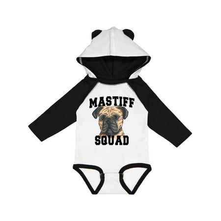 

Inktastic Dog Mastiff Squad Gift Baby Boy or Baby Girl Long Sleeve Bodysuit