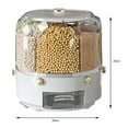 thumbnail image 3 of CNKOO Rice Storage Holder Large Capacity One Button Opening Rotating Damp-proof Anti Pest Good Sealing Division Design Grain Jar Kitchen Accessories, 3 of 12