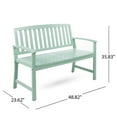 thumbnail image 5 of KEHOMY Two Person Outdoor Garden Bench Loveseat Porch Chair for patio, backyard, garden, poolside and living room.,Acacia Wood,Mint, 5 of 10
