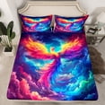 thumbnail image 2 of Castle Fairy Mythology Phoenix Twin Sheet Sets for Boys Girls,Flame Bird Bedding, 2 of 7